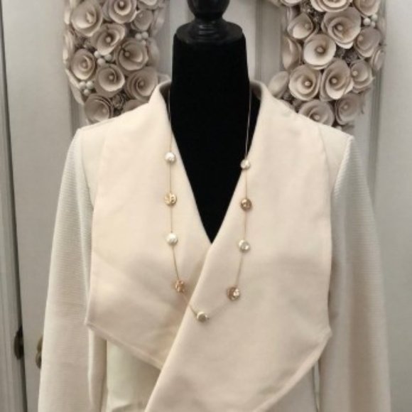 DONATED!! Luxurious Cream draped open front - Picture 5 of 8